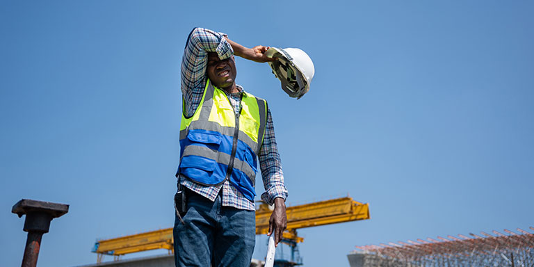 fatigued construction worker