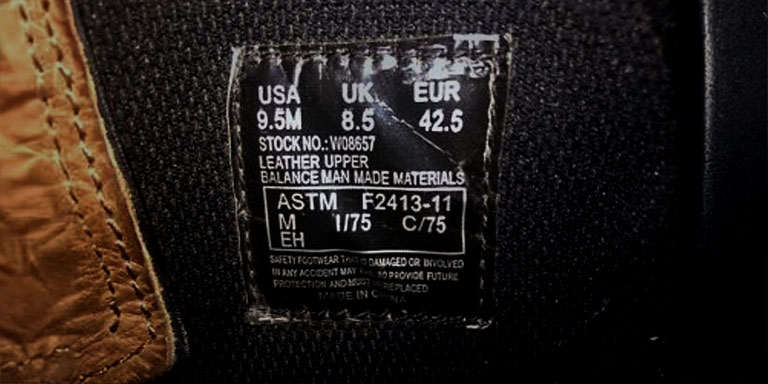 astm f2413 tag